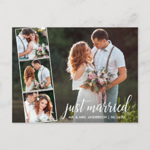 Postal Calligrafía casada con foto
