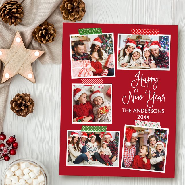 Postal Calligrafía divertida Cinta de arte de Año Nuevo F (Customize to change your personalized text size or text style.)