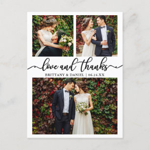 Postal Calligraphy Boda Collage 3 Foto Gracias