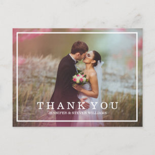 POSTAL CALLIGRAPHY SCRIPT BODA GRACIAS A USTED POSTCARDS