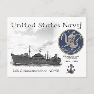 POSTAL CALLOOSHATACHEE AO-98 OILER - POSTCARD