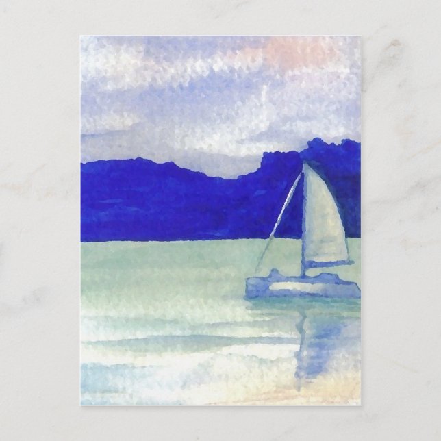 Postal Calma Cárcel de vela fácilDiane Ocean Art (Anverso)