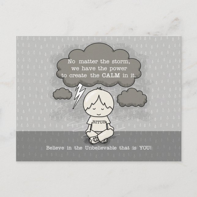 Postal Calma en la tormenta (Anverso)