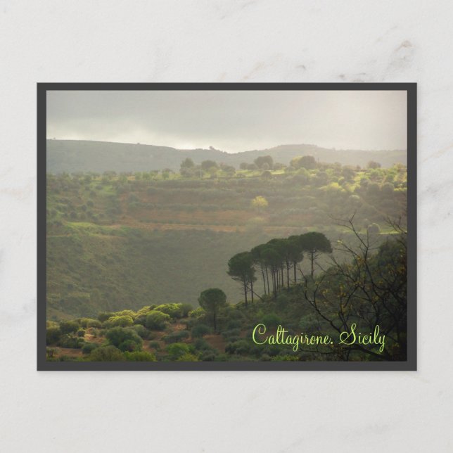 Postal Caltagirone. Sicilia (Anverso)