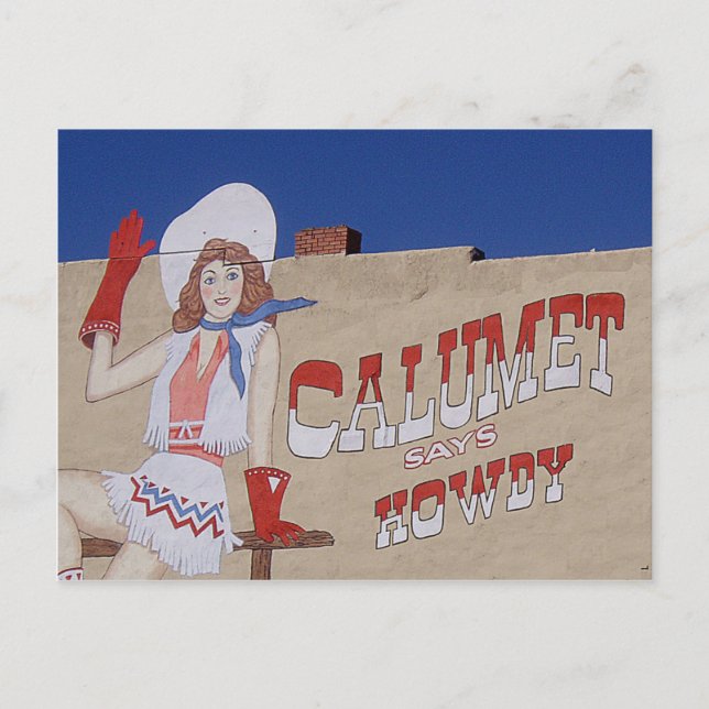 Postal Calumet Says Howdy (Anverso)