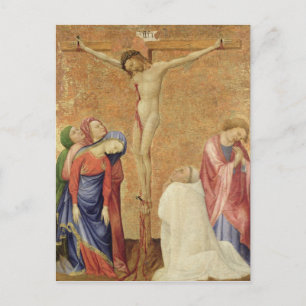 Postal Calvario con un monje cartusiano, 1389-95