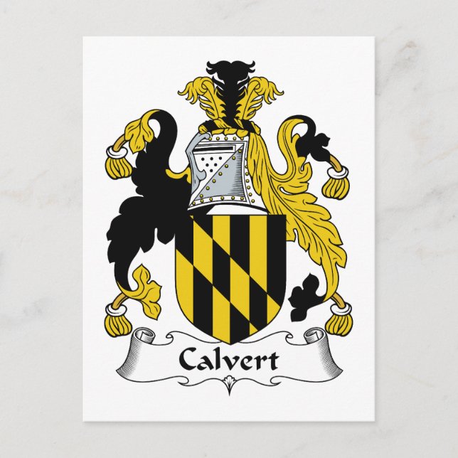 Postal Calvert Family Crest (Anverso)