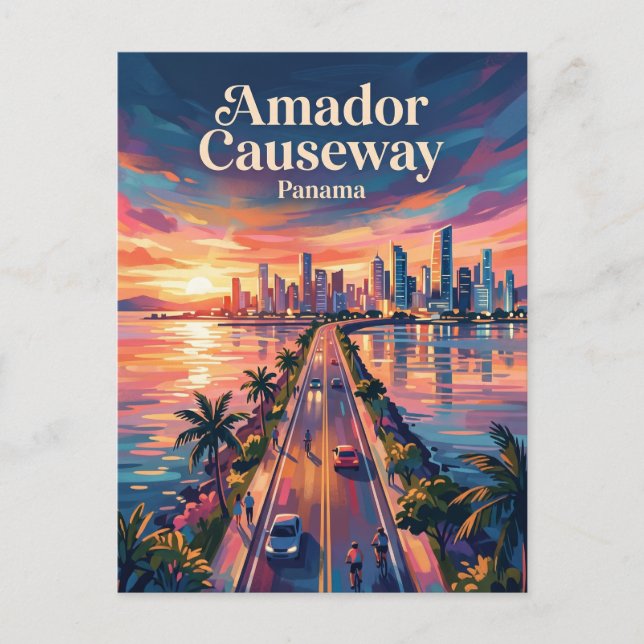 Postal Calzada de Amador Panamá (Anverso)