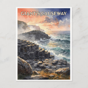 Postal Calzada del Gigante Irlanda del Norte Vintage