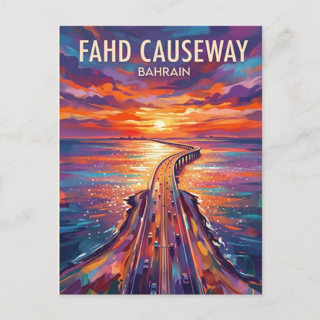 Postal Calzada del Rey Fahd Bahrein (Anverso)