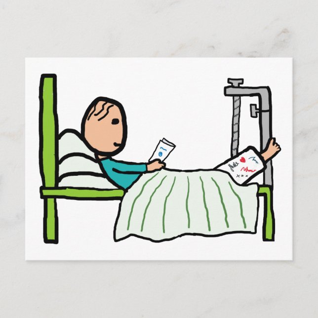 Postal Cama de hospital (Anverso)