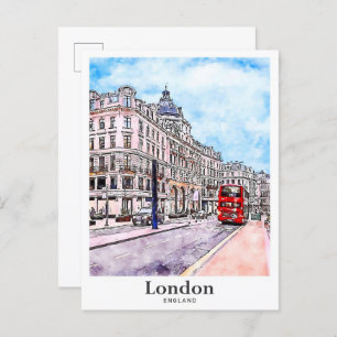 Postal Cámara acuática de viajes de arte de Londres Ingla