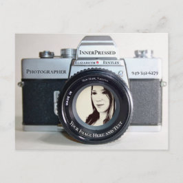 Postal Cámara antigua que toma tu foto para fotógrafos