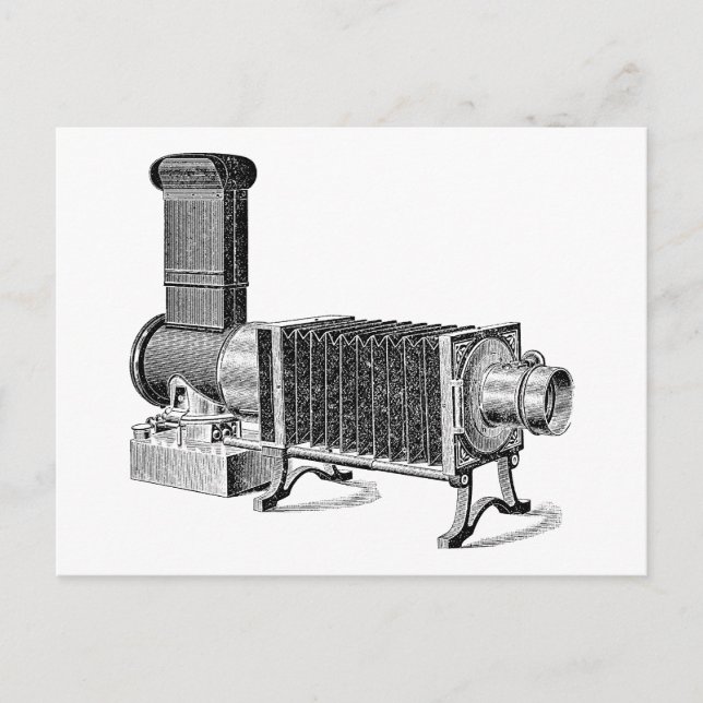 Postal Cámara antigua vintage (Anverso)