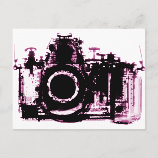 POSTAL CÁMARA DE VISIÓN DE RAYOS X ROPA NEGRA (Anverso)