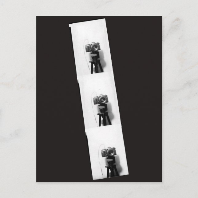 Postal Cámara en una cabina de fotos (Anverso)