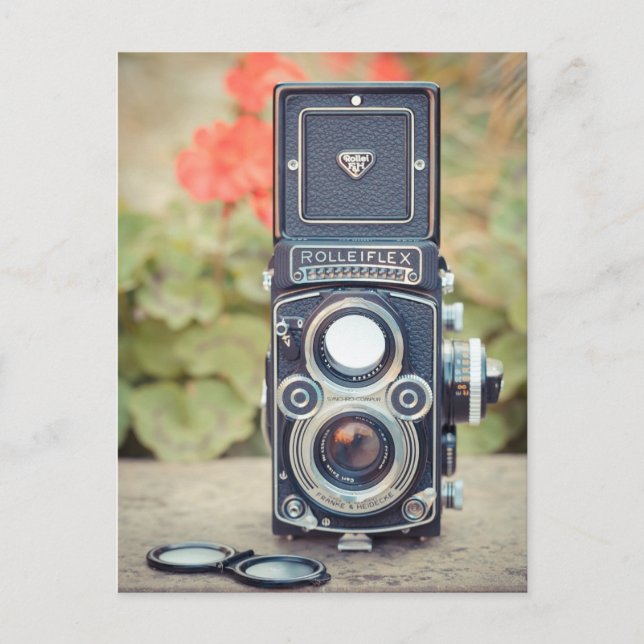 Postal Cámara gemela vieja de la lente (Anverso)