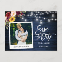 Cámara Instantánea Floral Jars Blue Wood Save The