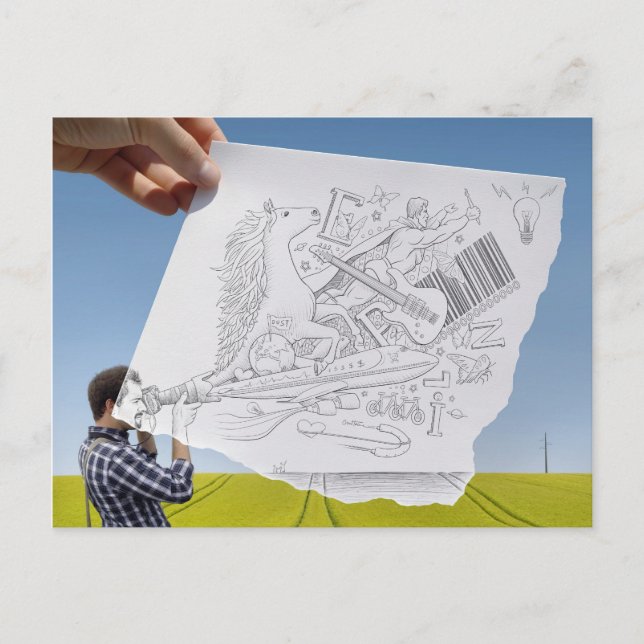 Postal Cámara Lápiz Vs - Inspiración (Anverso)