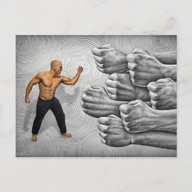 Postal Cámara Lápiz Vs - Lucha y determinación (Anverso)