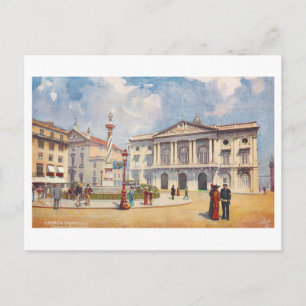 Postal Cámara Municipal antigua en Lisboa, Portugal,