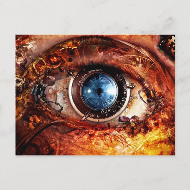 Postal Cámara Ojo Steampunk (Anverso)