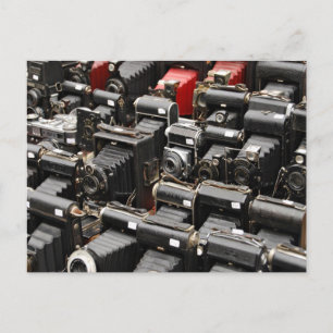 Postal cámara retro antigua de línea