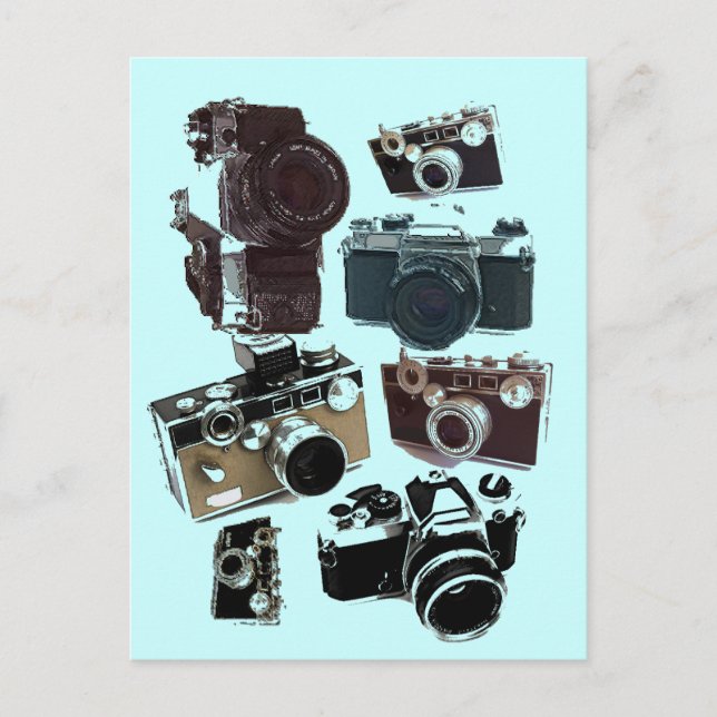 Postal cámara retro de fotografía de fotógrafo con proble (Anverso)
