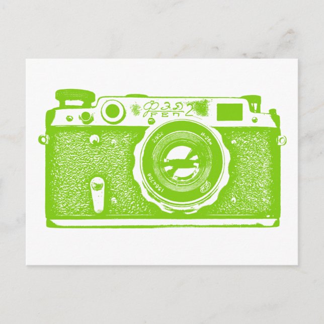Postal Cámara rusa soviética - Verde marciano (Anverso)