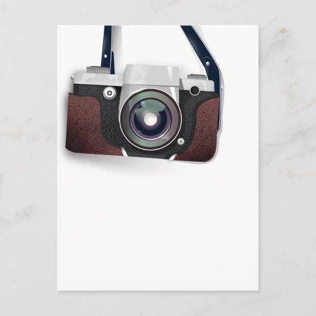 Postal Cámara vintage de estilo retro (Anverso)
