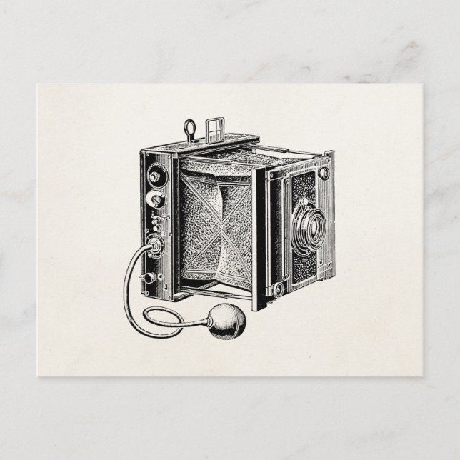 Postal Cámara vintage - Fotografía de cámaras antiguas (Anverso)