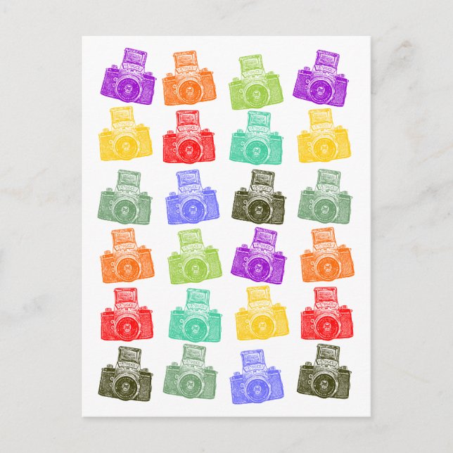 Postal Cámaras coloridas (Anverso)