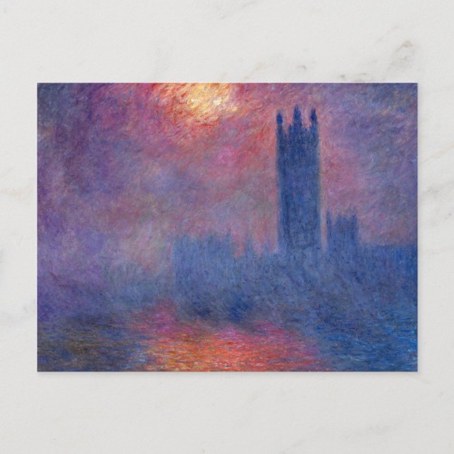 Postal Cámaras del Parlamento - Claude Monet (Anverso)