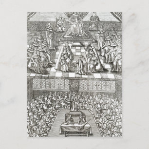 Postal Cámaras del Parlamento en 1640