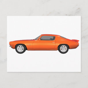 Postal Camaro de 1972: Coche muscular: Fin del naranja: