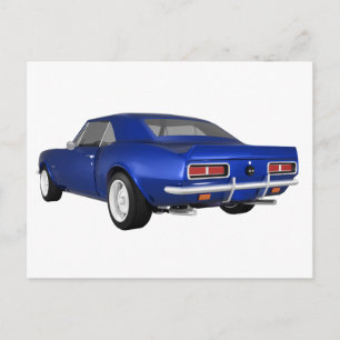 Postal Camaro SS de 1967: Fin azul: Modelo 3D: