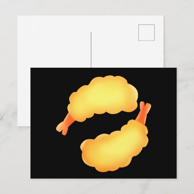 Postal Camarón frito (Anverso / Reverso)