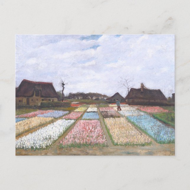 Postal Camas de flores en Holanda por Vincent van Gogh (Anverso)