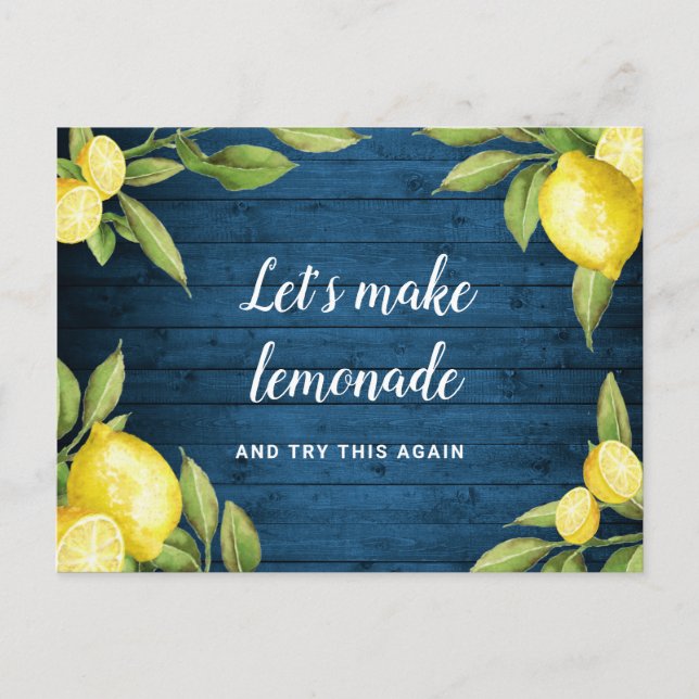 Postal Cambia la Fecha Evento Cancelado Pospuesto Limones (Anverso)