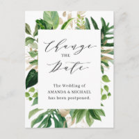 Cambia la Fecha Verdor Hojas de Palma Tropicales