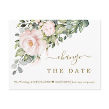 Cambiar El Boda De Flores Rosa De Fecha