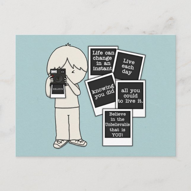 Postal Cambiar en un instante (Anverso)