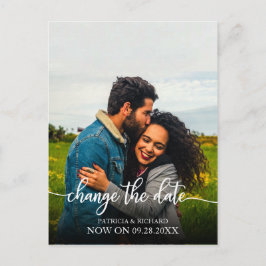 Postal Cambiar la fecha de la boda pospuesta elegante gui