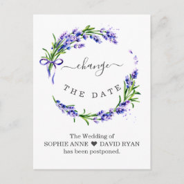 Postal Cambiar La Fecha De Posposición Del Boda Floral De
