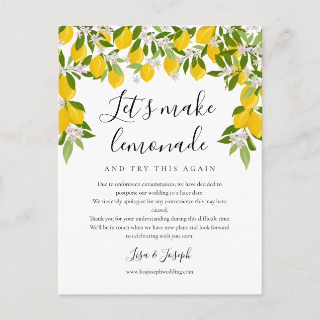 Postal Cambiar la fecha de postergación de la foto de Lem (Anverso)