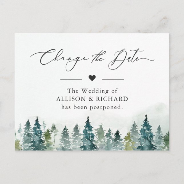 Postal Cambiar la fecha en que se posponen los pinos de l (Anverso)