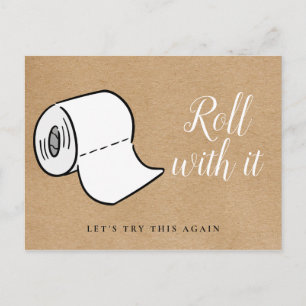 Postal Cambiar la fecha pospuesta evento cancelado rústic