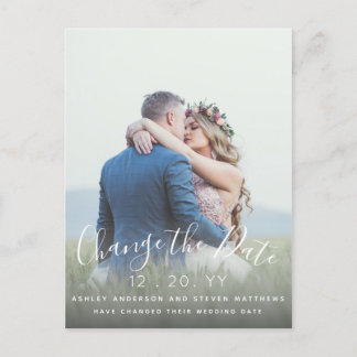 Postal Cambiar la foto del guión del Boda de fecha pospue