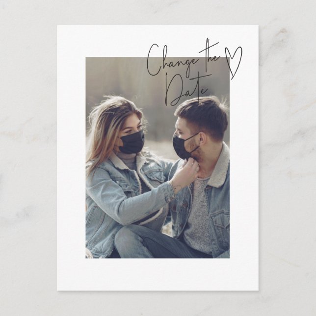 Postal Cambiar la posposición de la foto del guión sencil (Anverso)