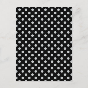 Postal Cambiar puntos de polka gris Cualquier Personaliza